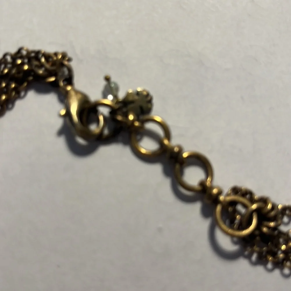Lucky Brand brass tone multi strand necklace